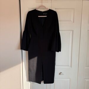 NWOT Jill Stuart Elegant Black Midi Bell Dress